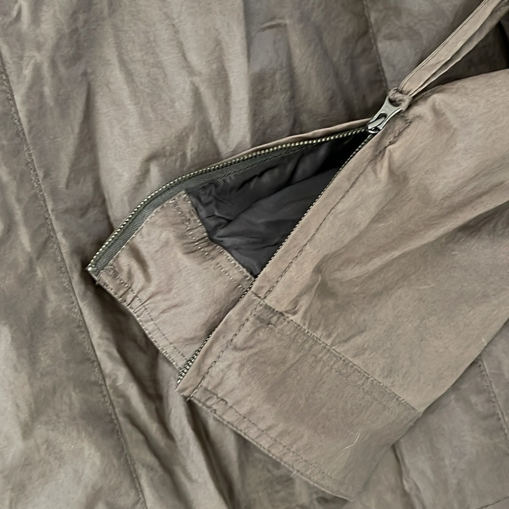 Eileen Fisher Waxed Cotton Chocolate Brown Jacket - Picture 5 of 6